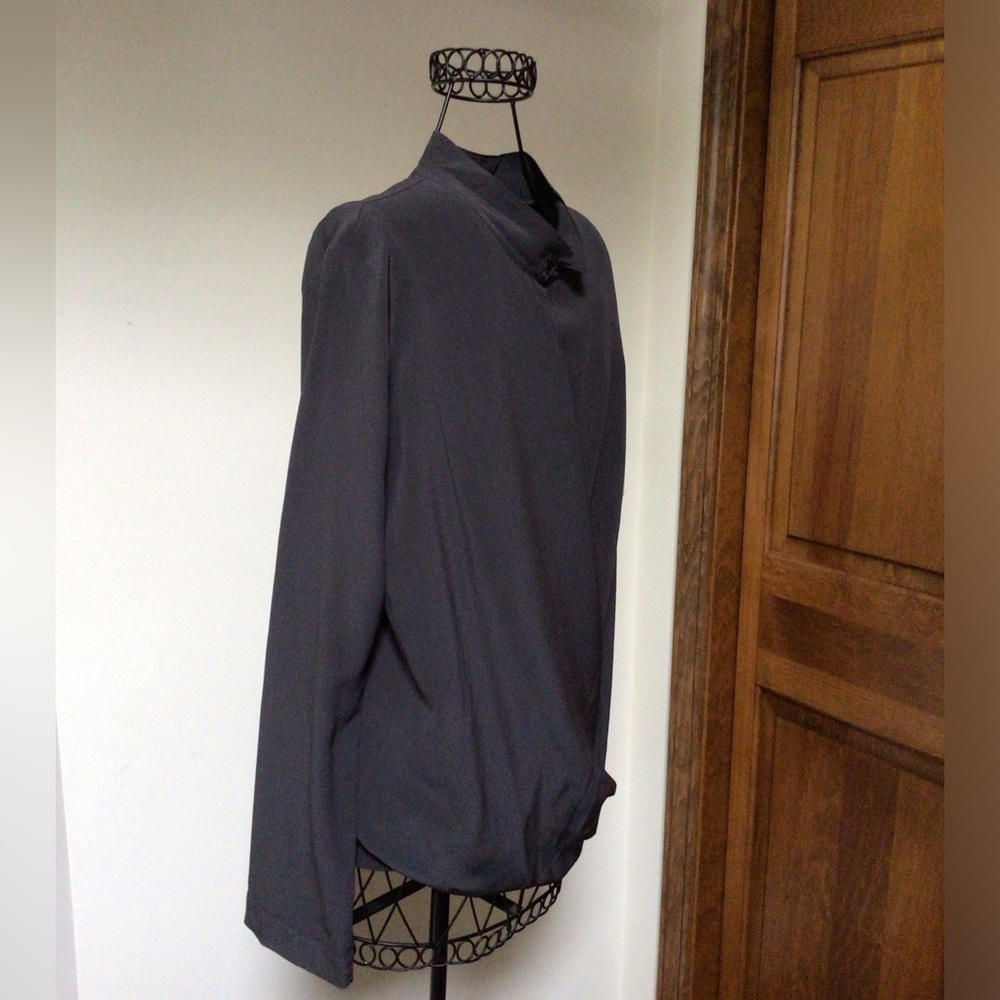 Humanoid slate grey silk blouse, XS - Picture 5 of 7